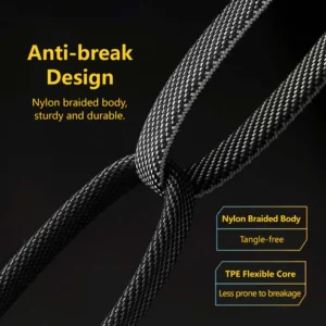 Alternative view of [New User Only Free Shipping]65W Data cable USB fast charging cable type C to type C PD mobile data cable 4 in 1 fast charging data cable fish screen weaving bold double Type c fast charging 6A two to two charging cable Smartphone Cellphone