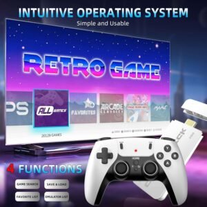 Exclusive for New Users：BADGOAL 2025 New Retro Game Console, Nostalgia Gaming Stick, Classic Video Games with 4K HDMI, 20,000+ Games and 19 Emulators, Upgraded Dual 2.4G Wireless Controllers 64GB