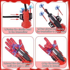 Alternative view of Spider Shooter Boys Girls Toy - 2 Pack Web Shooters for Kids Super Hero Toys with Spider Gloves Launcher Wrist Toys Sucking Disc Bullets for Boy Girl Age 3-14 Birthday Gifts With Gift Box Package