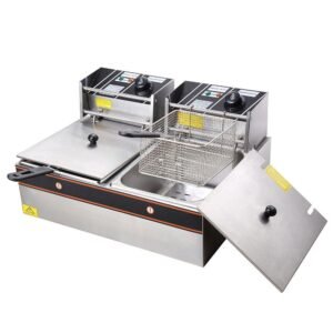 Alternative view of Ideal 10L Stainless Steel 2-Tank Electric Fryer