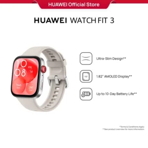 Alternative view of [Today Only Free Shipping]HUAWEI WATCH FIT 3 Smartwatch, 1.82" AMOLED Display, Ultra-Slim Design, All-Round Fitness Management, Comprehensive Health Management, Durable Battery Life, Compatible with iOS & Android, Black