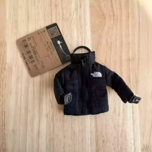Alternative view of NWT The North Face Mini Nuptse Jacket Keychain Key Holder Japan Exclusive Black