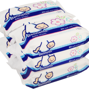 Bennetts Baby Wipes 80's (6 Pack)
